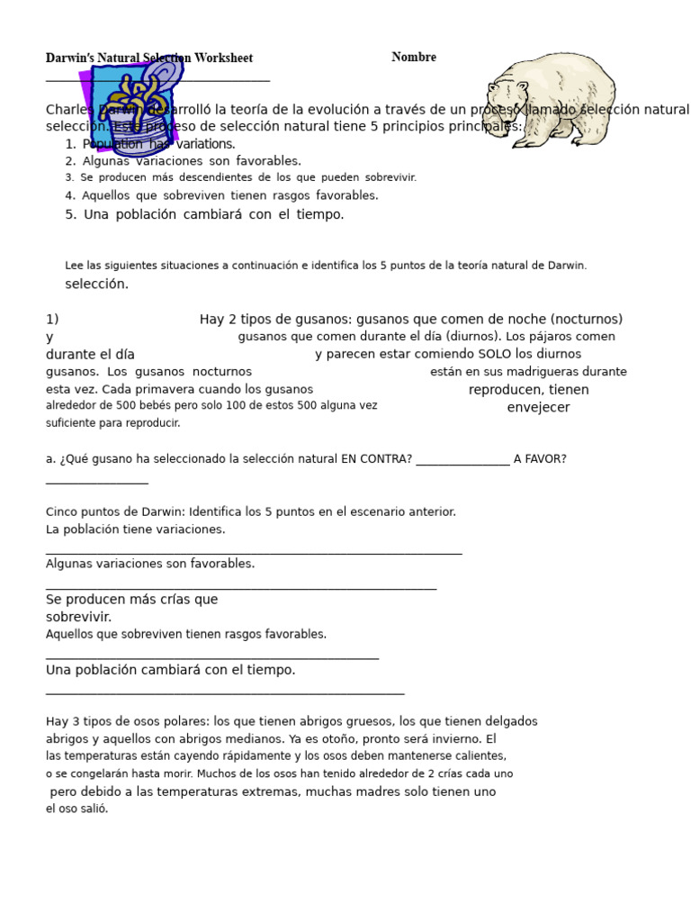 Darwin y La Selección Natural | PDF | Seleccion natural | Charles Darwin