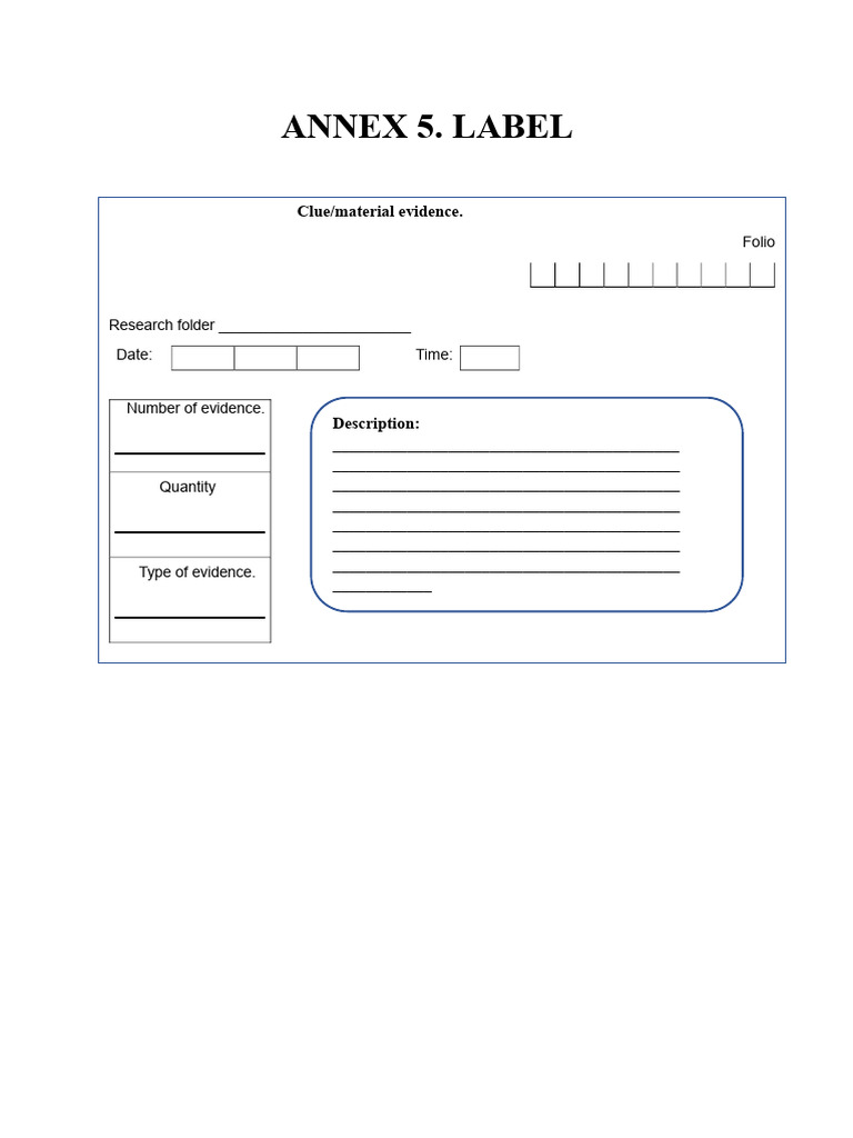 Evidence Labeling Template | PDF