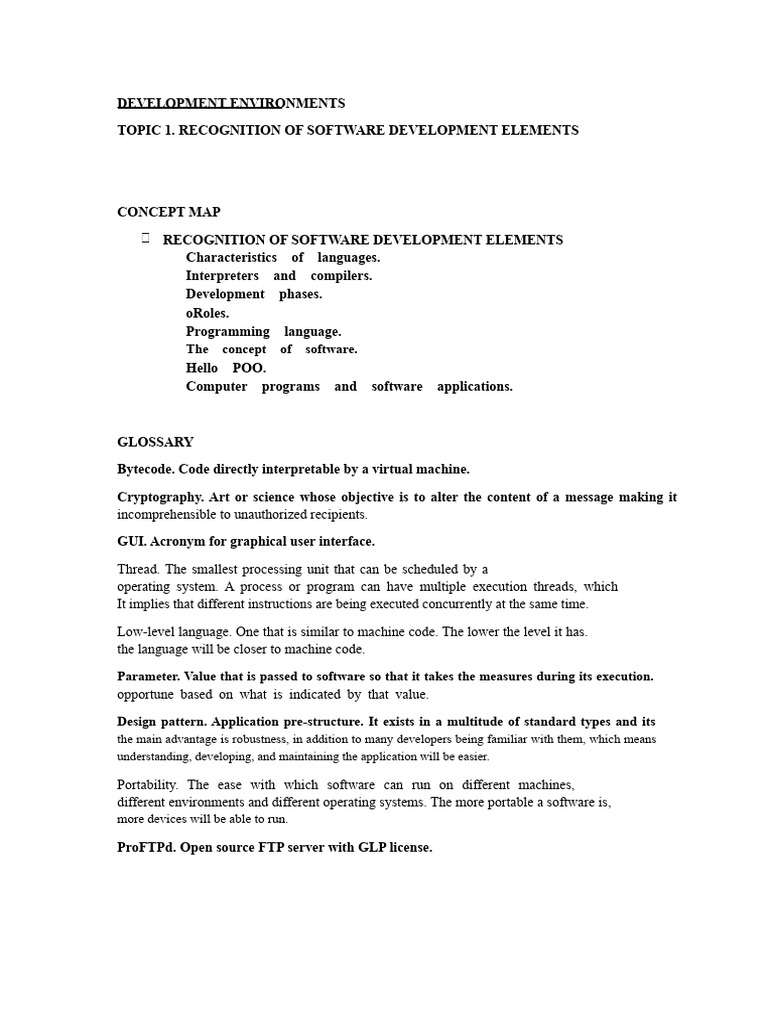 Software Development Elements Overview | PDF | Computer Program ...
