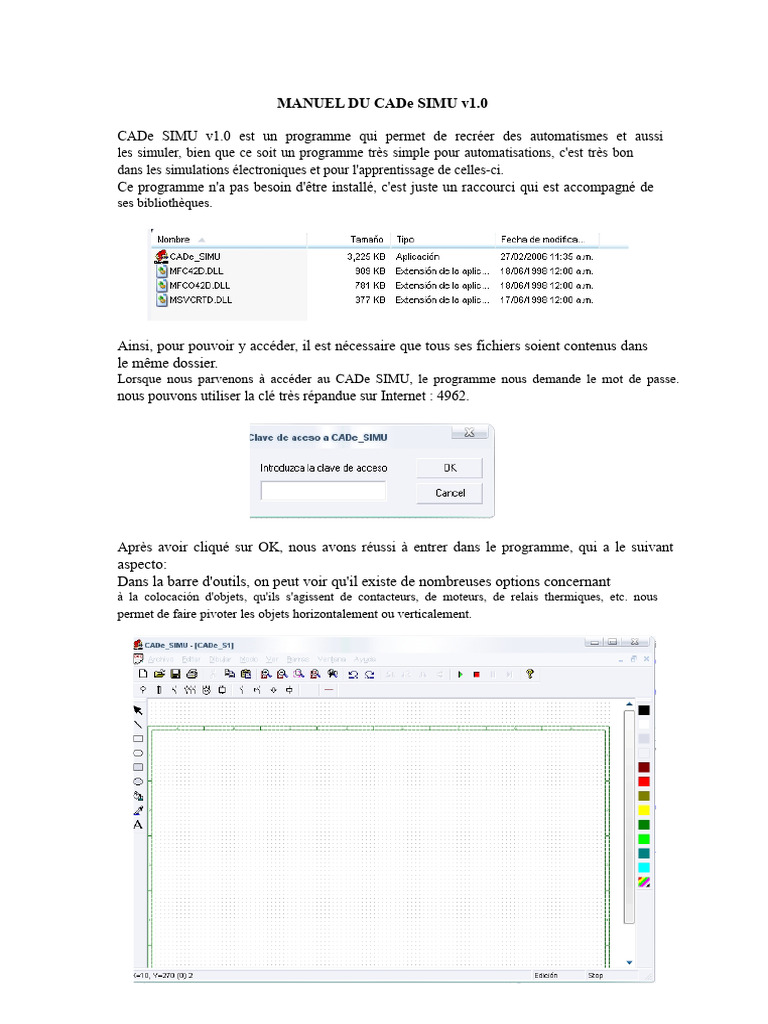 Guide d'utilisation de CADe SIMU v1.0 | PDF | Électricité ...