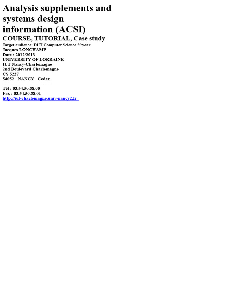 0384 Analysis Design Information Systems Exercises | PDF | Point Of ...