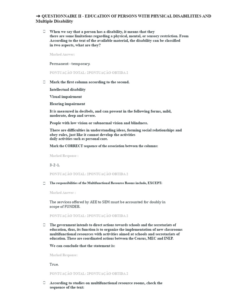 Education for Persons with Disabilities | PDF | Visual Impairment ...