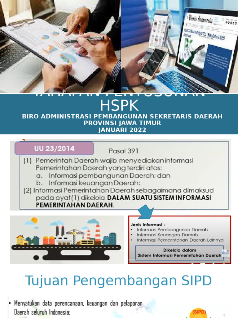 Penyusunan HSPK dalam SIPD Jatim | PDF