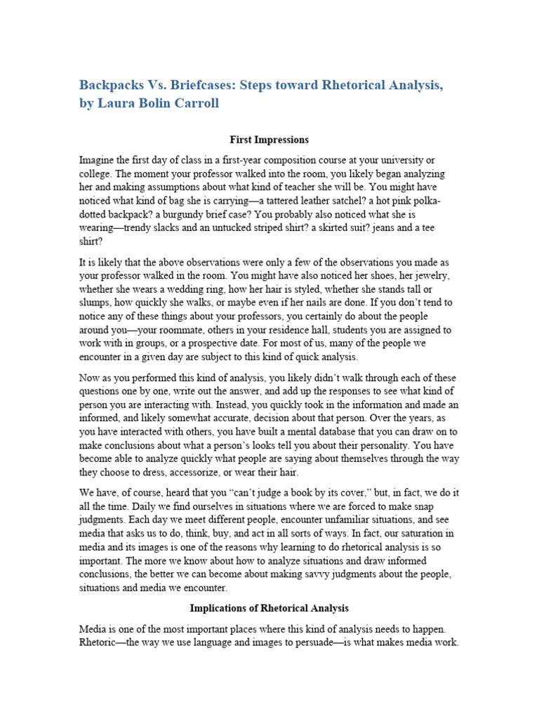 Rhetorical Analysis Essentials Explained | PDF | Rhetoric | Persuasion