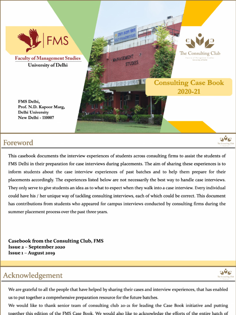 FMS Casebook 2020-21 | PDF