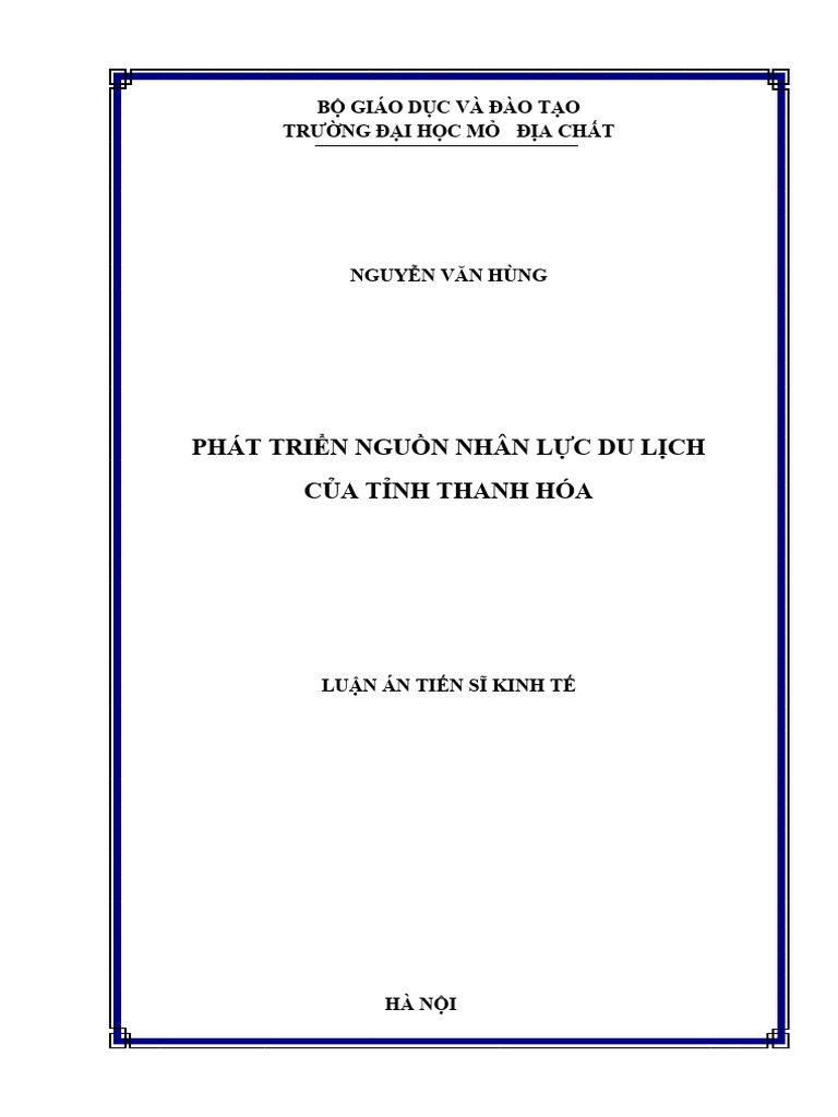 Phat Trien Nguon Nhan Luc Tinh Thanh Hoa | PDF