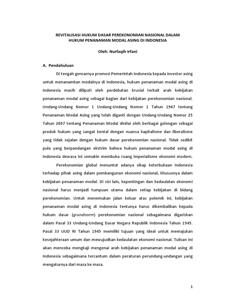 Makalah Penanaman Modal Published