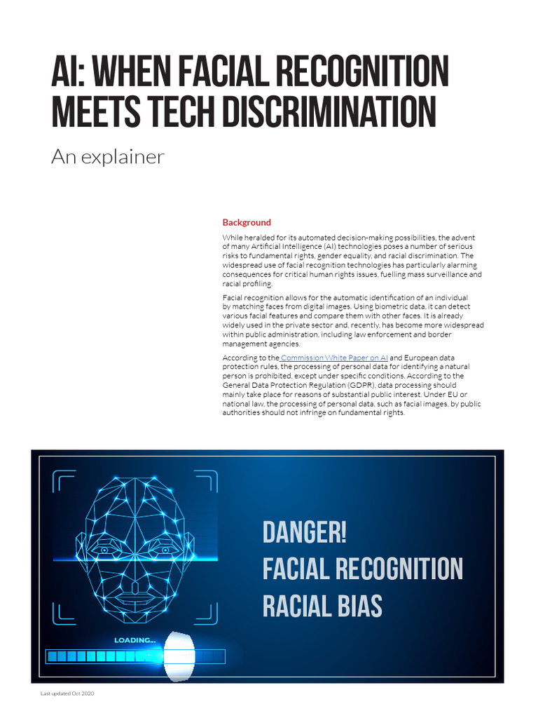 Facial Recognition and Racial Bias Risks | PDF | Artificial ...