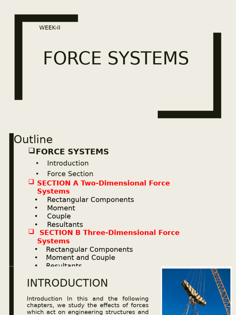 Understanding Force Systems in Mechanics | PDF | Rotation | Force