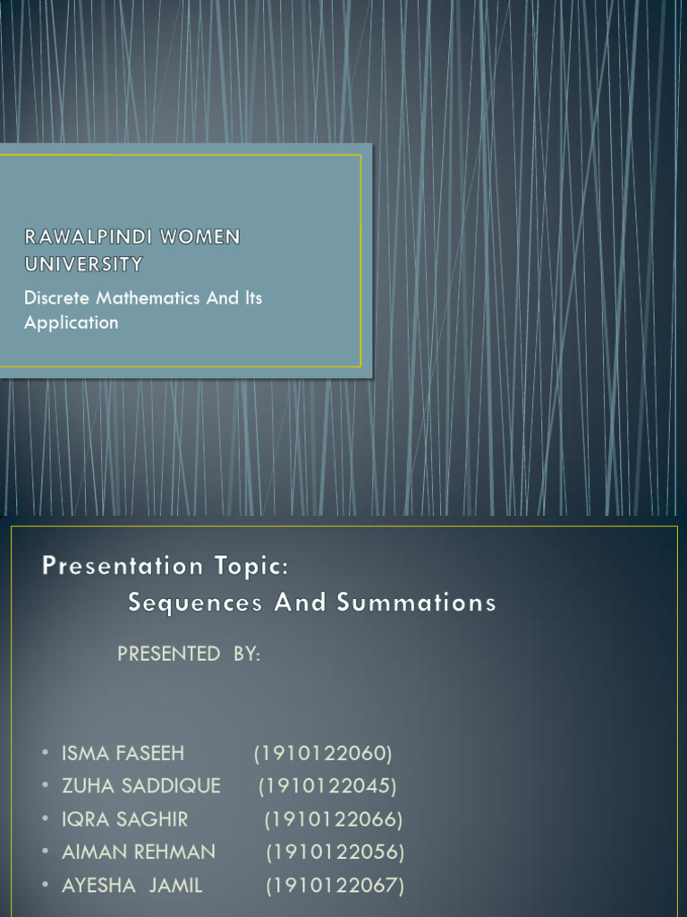 Sequences and Summations in Mathematics | PDF | Summation ...