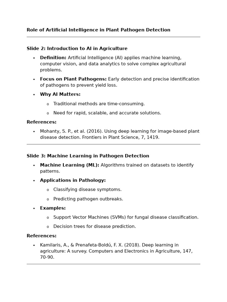 AI in Plant Pathogen Detection | PDF | Artificial Intelligence ...