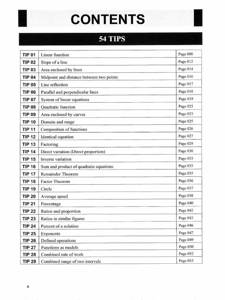 54 Essential SAT Math Tips | PDF | Mathematics | Elementary Mathematics