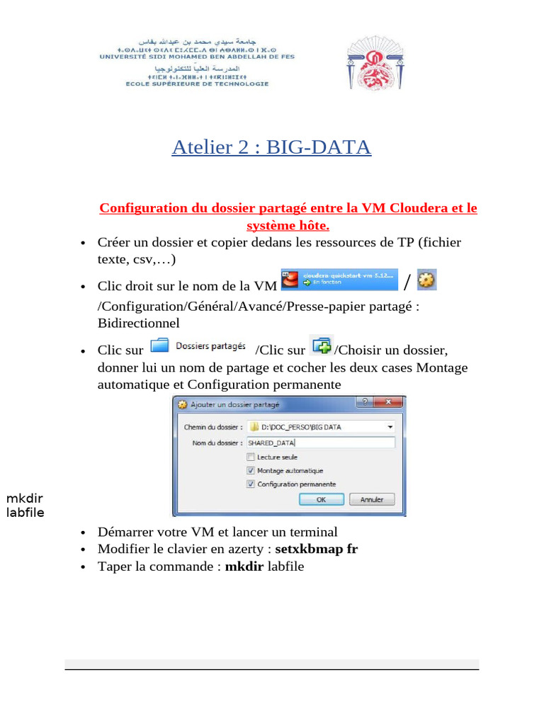 Configuration de Cloudera et HDFS | PDF | Apache Hadoop | Informatique
