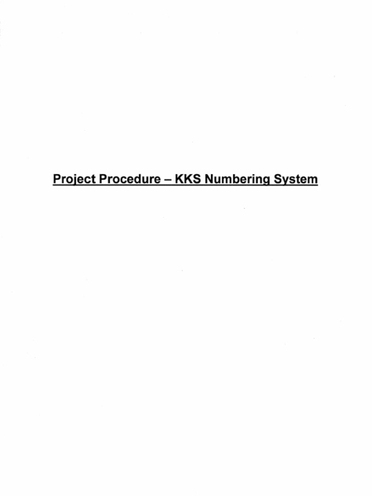Plant Identification System (KKS Numbering System) Upload | PDF