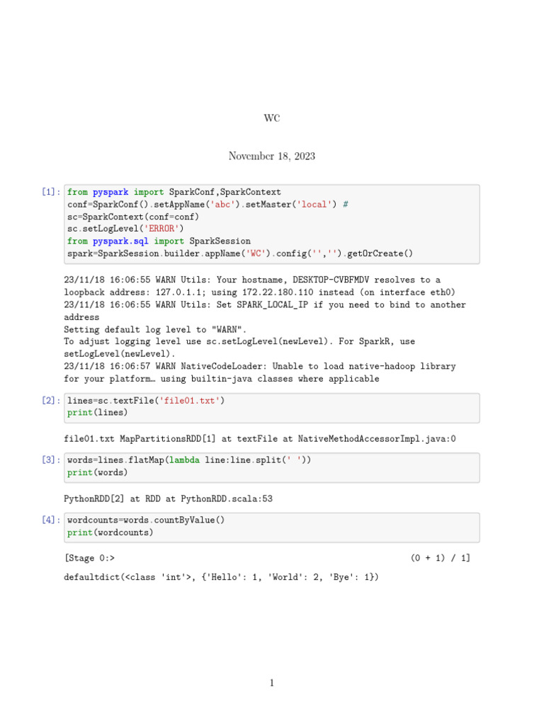Bda 6-10 | PDF | Apache Spark | Statistical Analysis
