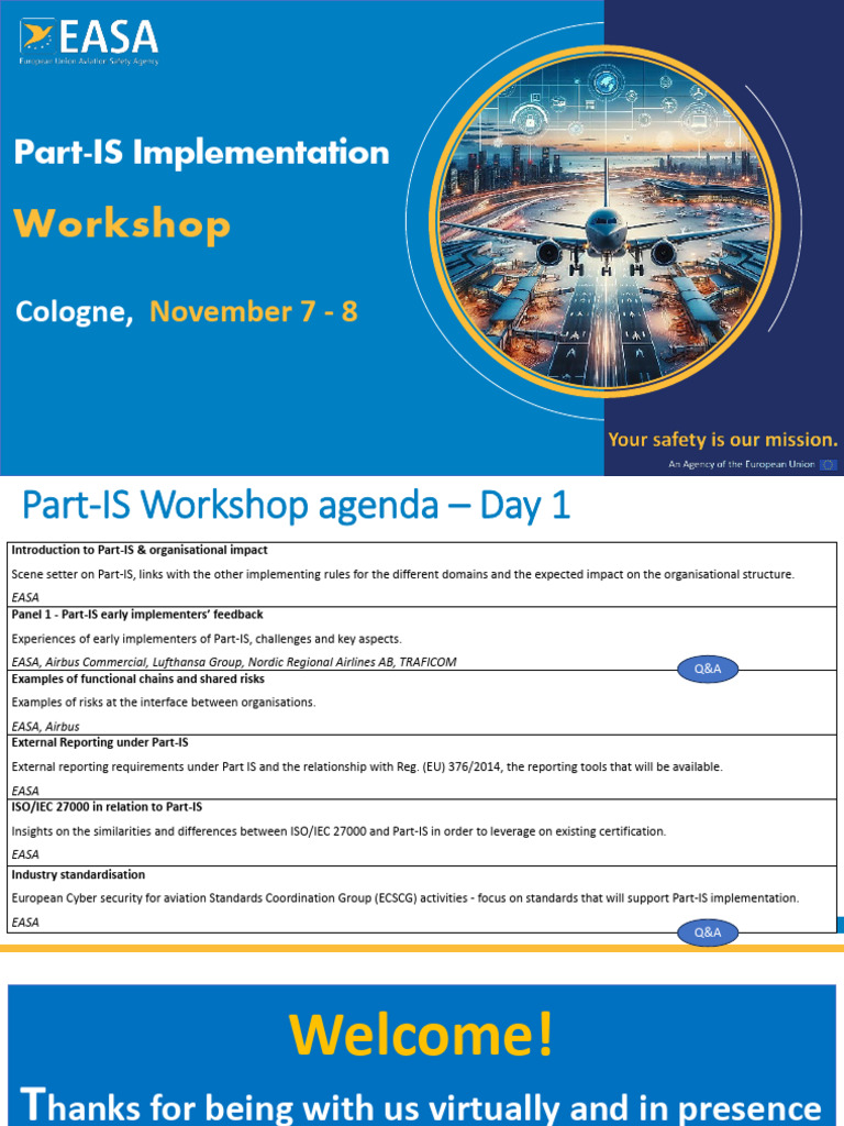 Part-IS Implementation Workshop Agenda | PDF | Information Security ...