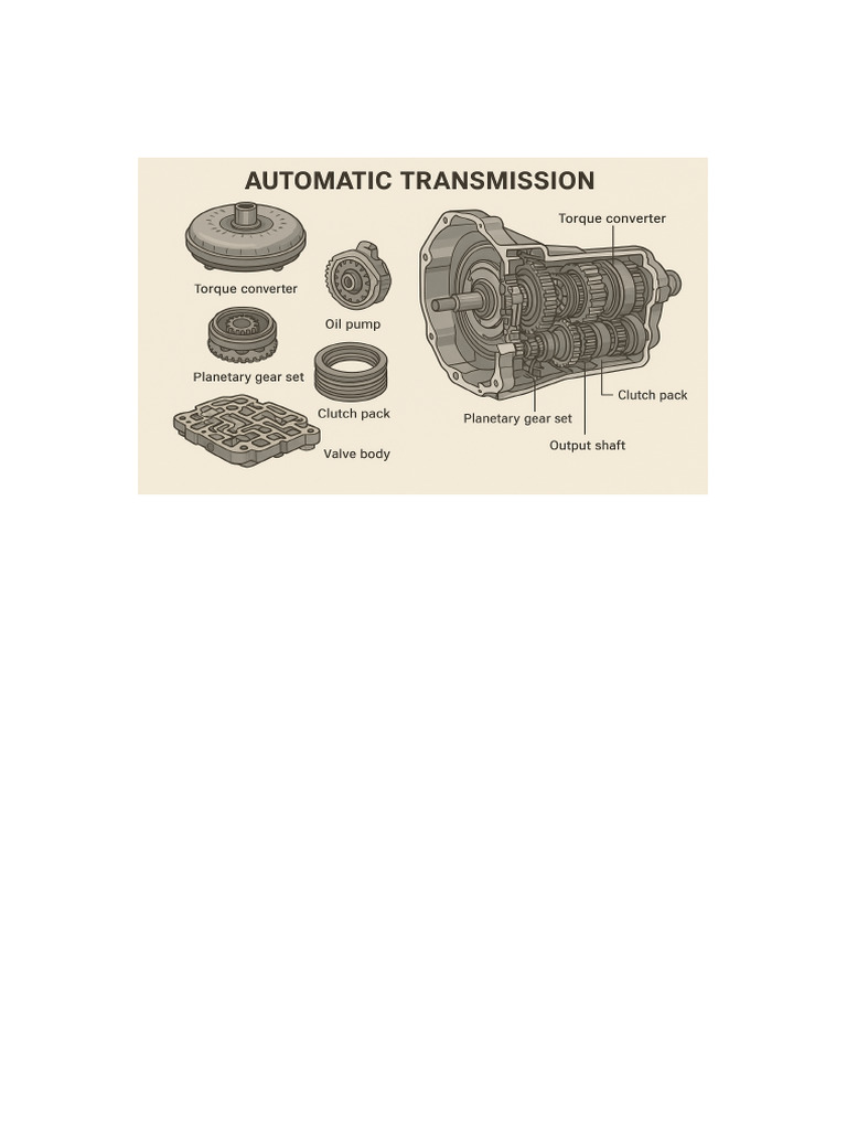 Automatic Transmission Components Explained | PDF