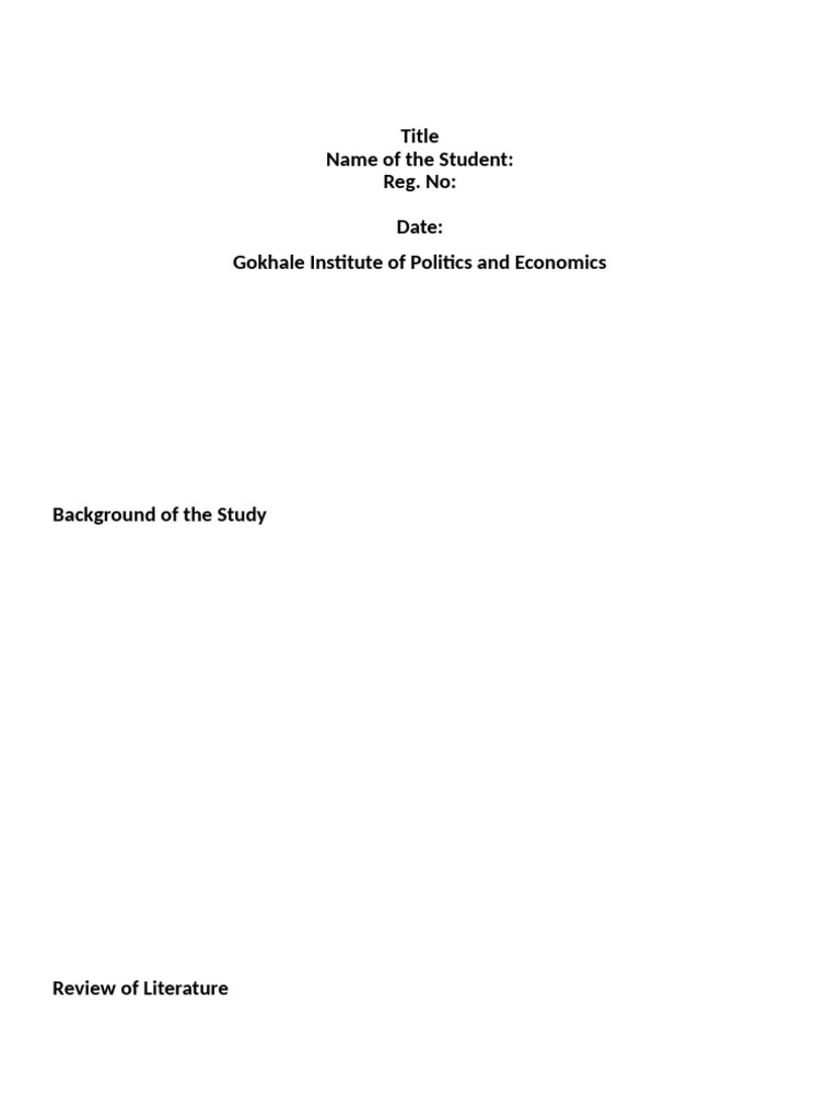 Research Study Framework Overview | PDF