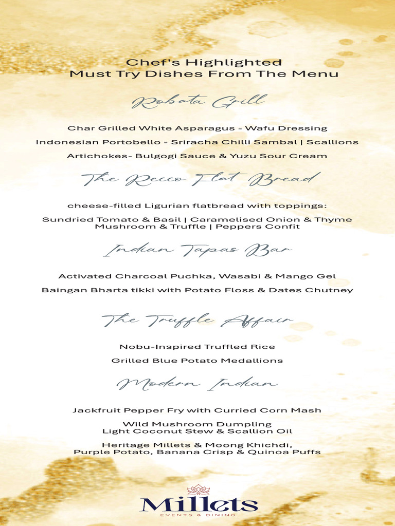 Menu Highlights | PDF