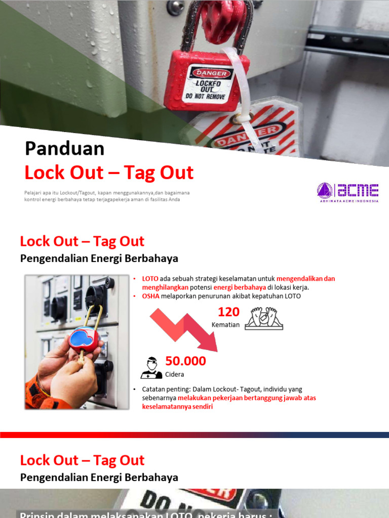 Panduan Lockout-Tagout untuk Keselamatan | PDF