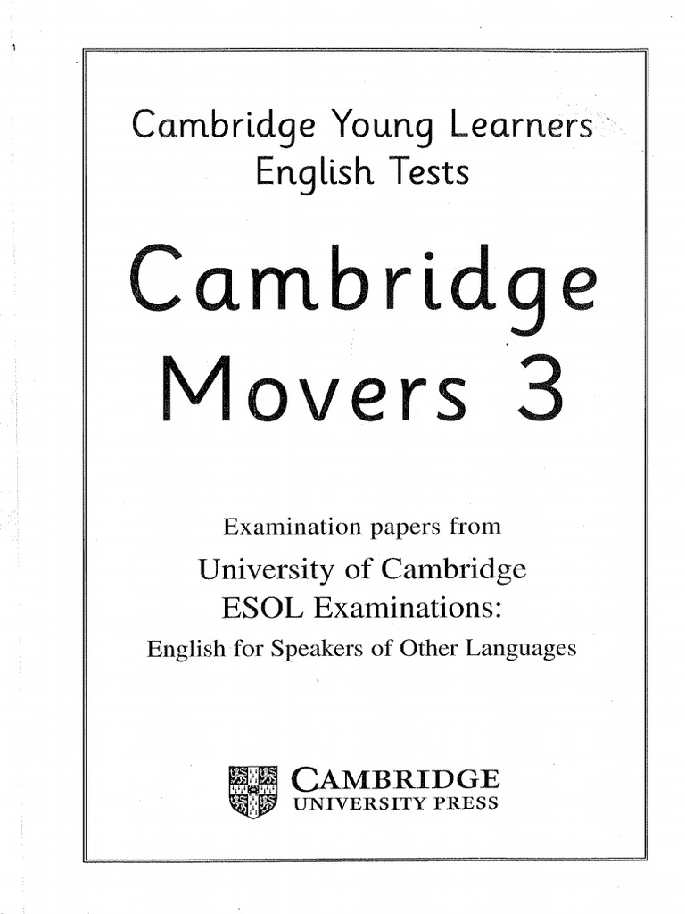Cambridge Movers 3 Listening & Writing Tests | PDF