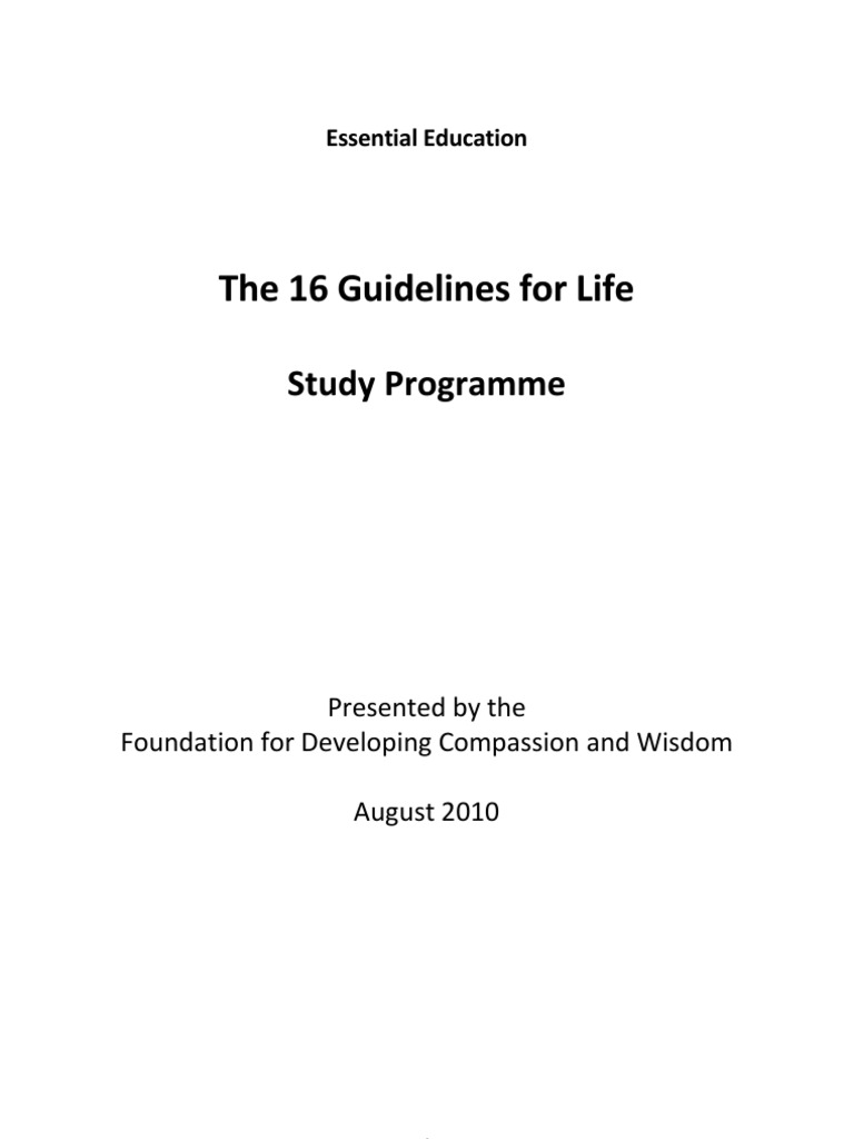 16 Guidelines for a Happy Life | PDF