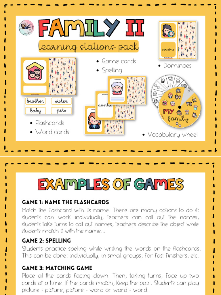 Family Ii Learning Stations Pack | PDF