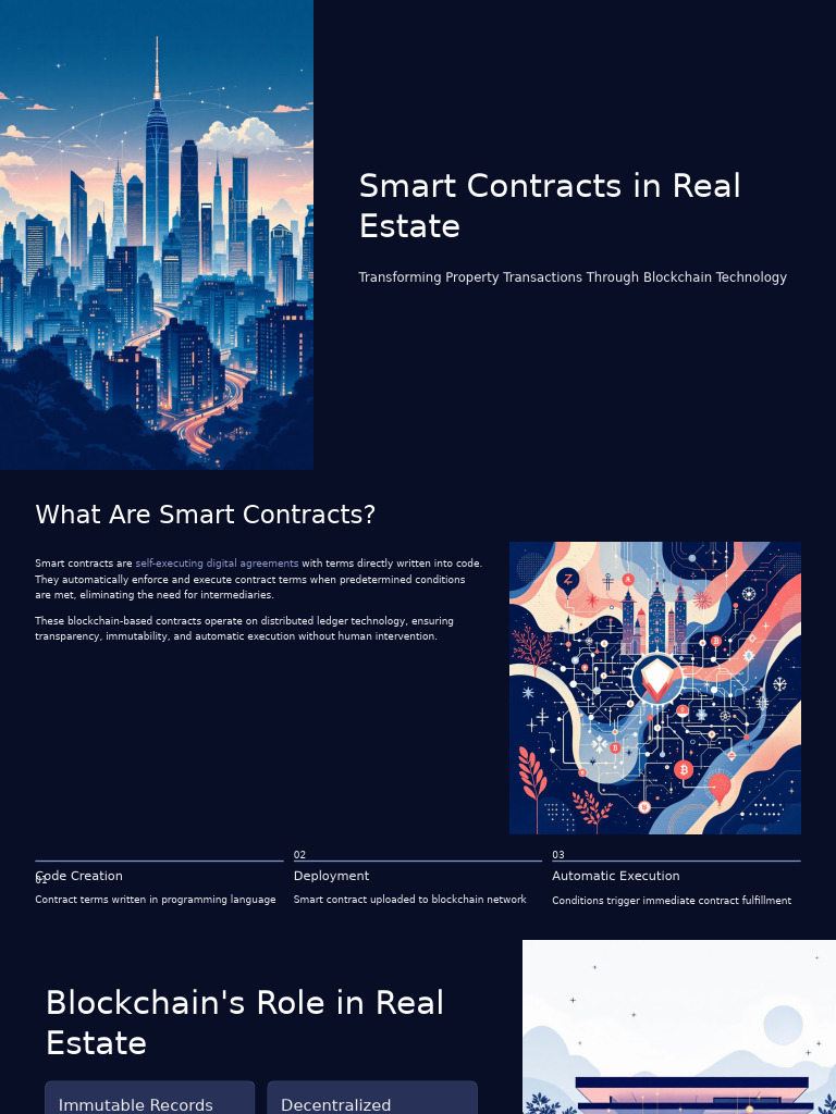 Smart Contracts Revolutionizing Real Estate | PDF