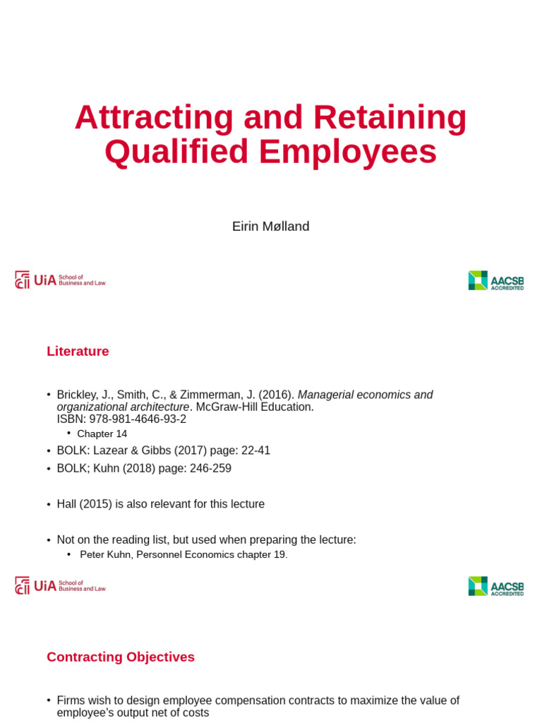 L5 - Attracting and Retaining Qualified Employees - Canvas | PDF ...
