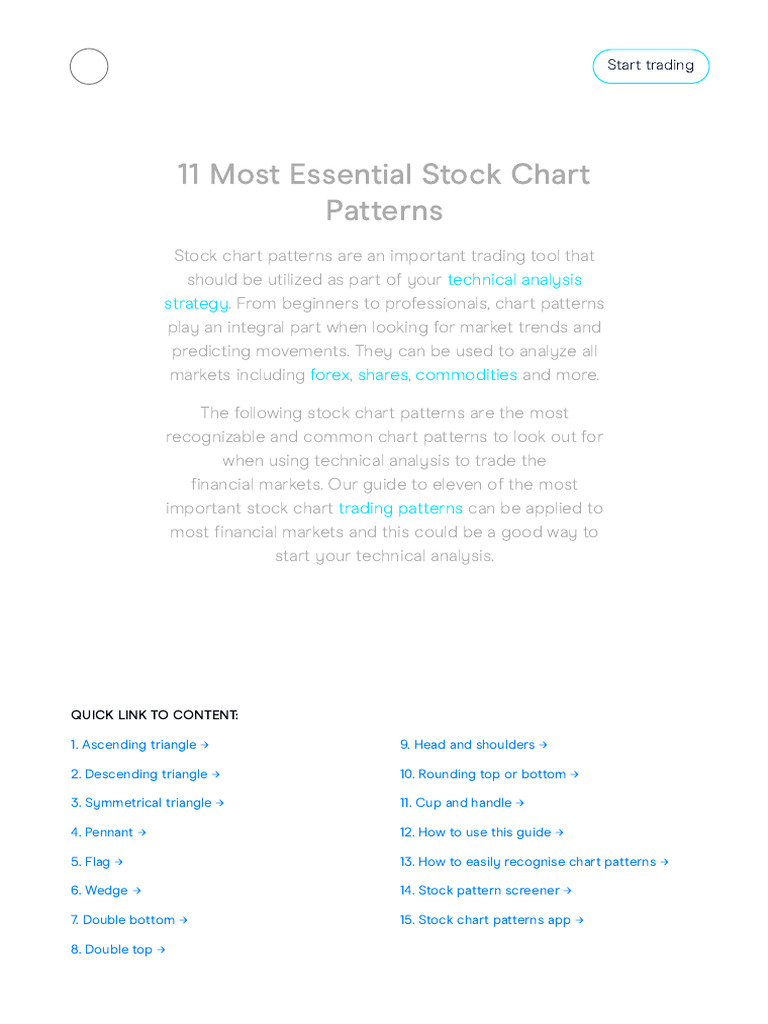 Essential Stock Chart Patterns Guide | PDF | Market Trend | Contract ...