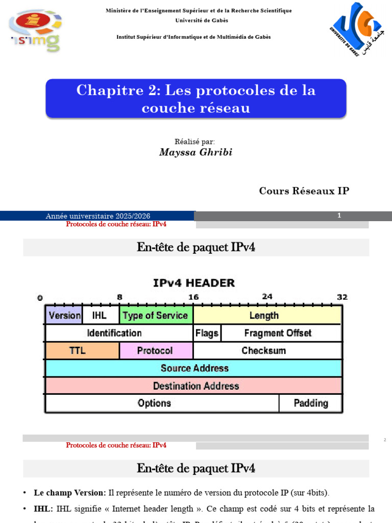 Protocoles de la couche réseau IPv4 | PDF | Adresse IP | Protocoles ...