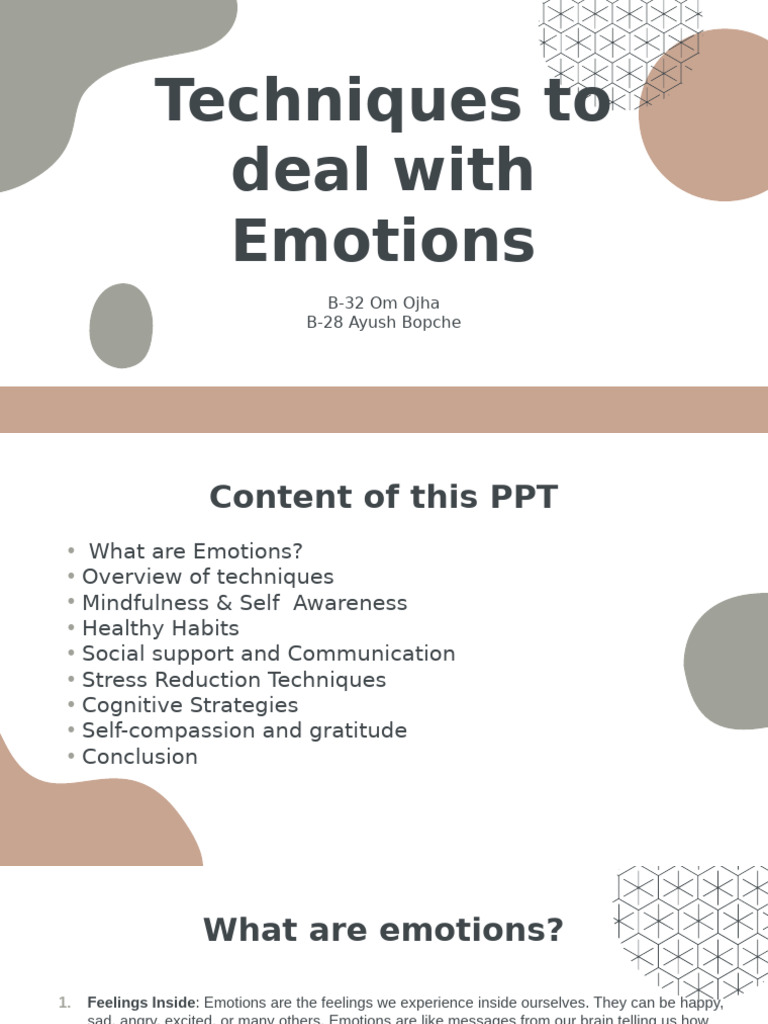 Effective Techniques for Managing Emotions | PDF | Sleep | Mindfulness