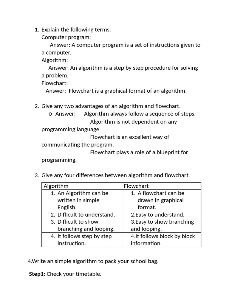 Understanding Algorithms and Flowcharts | PDF | Algorithms | Algorithms ...