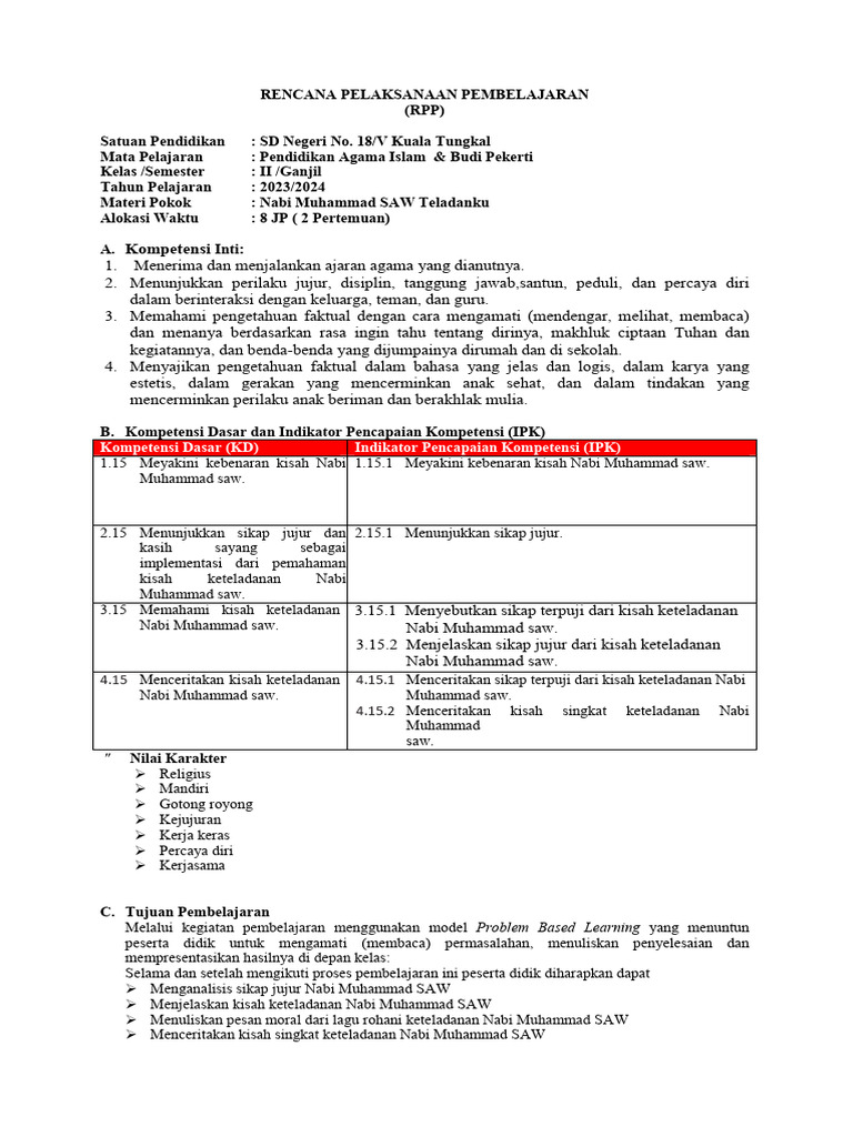 RPP 1 | PDF