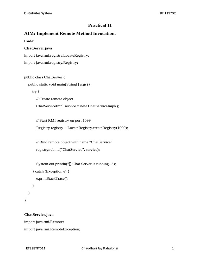 Practical 11 | PDF | Java (Programming Language) | Systems Architecture