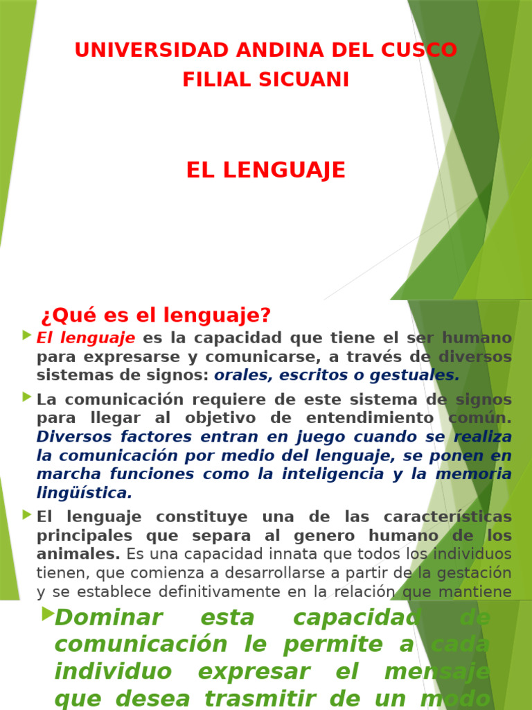 Características y Tipos del Lenguaje Humano | PDF | Comunicación ...