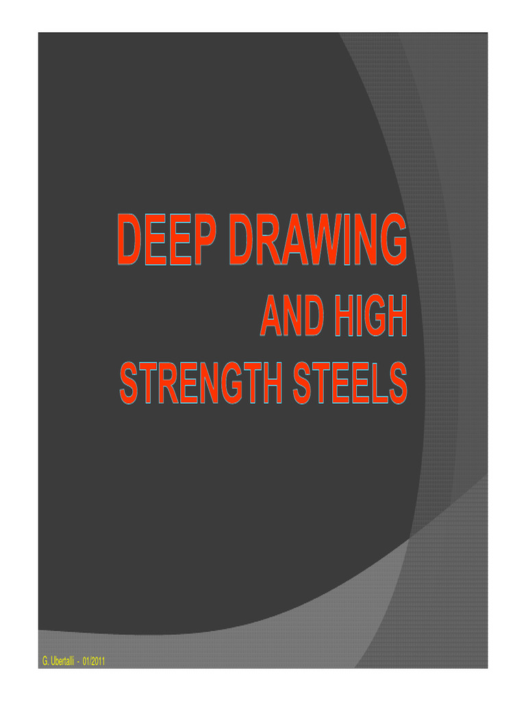 Deep Drawing and High Strength Steels - Part1 | PDF | Deformation ...