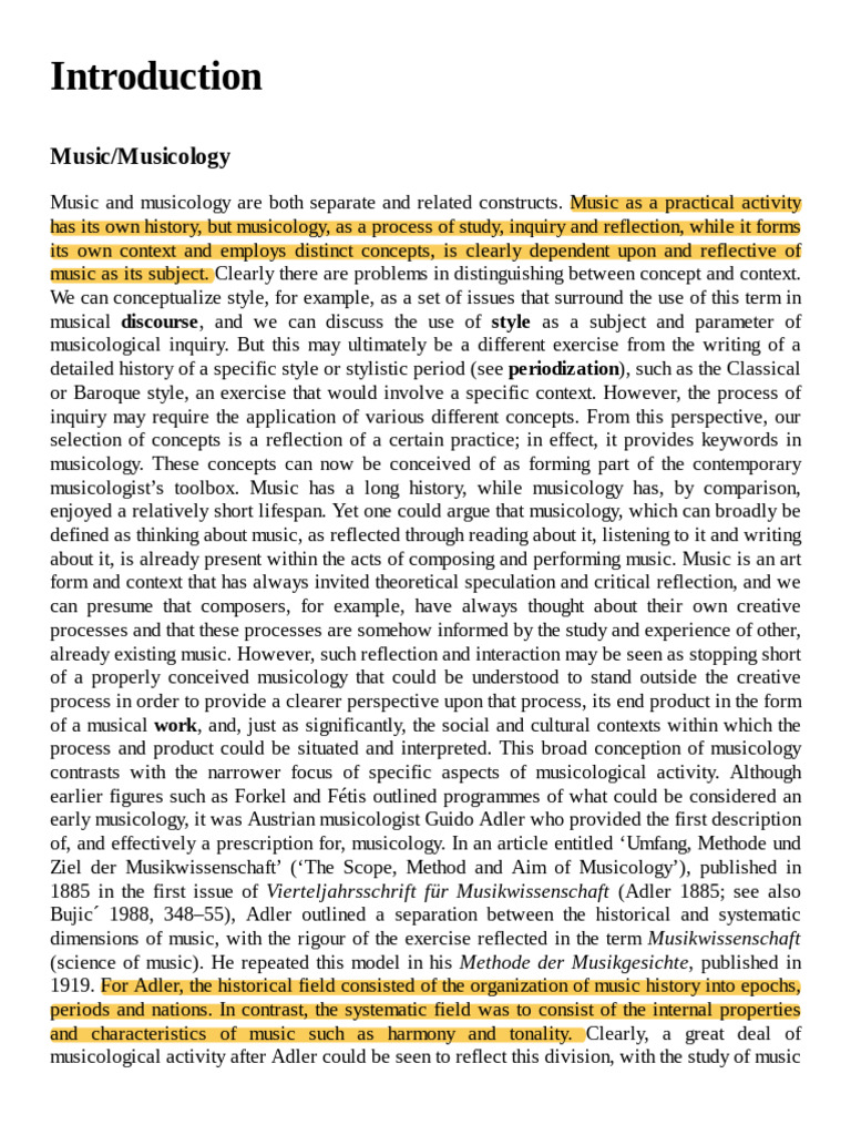 Understanding Musicology Concepts | PDF | Musicology | Liberal Arts ...