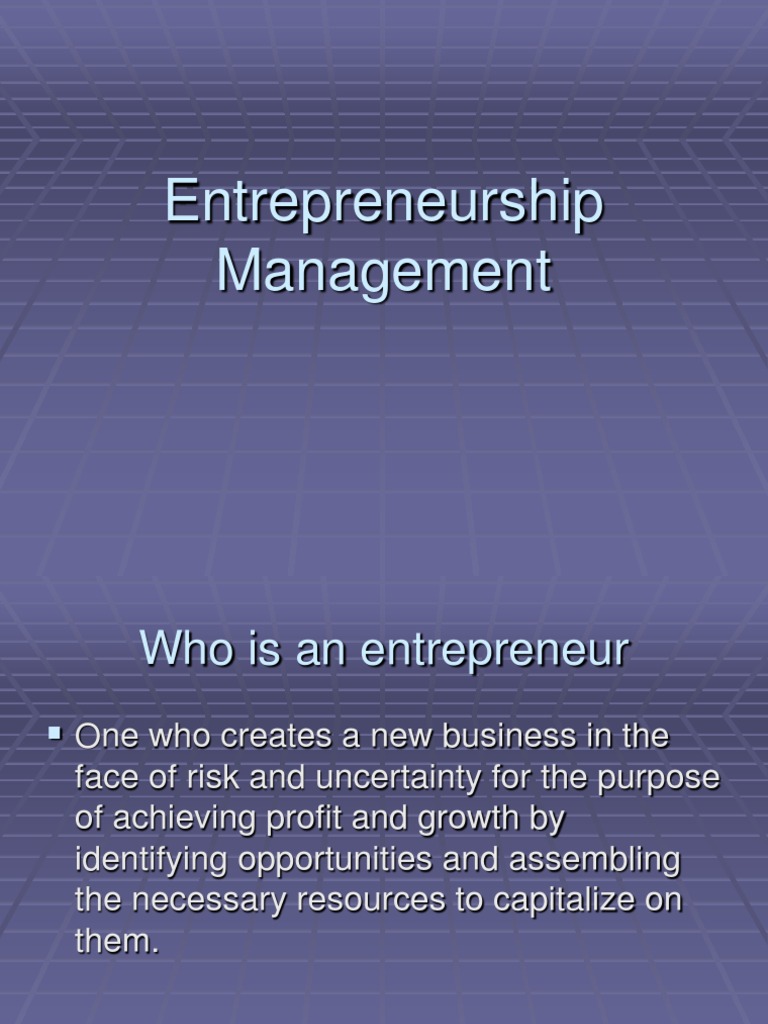 Entrepreneurship Management | Entrepreneurship | Strategic Management