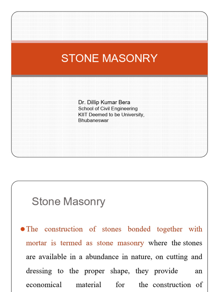 Comprehensive Guide to Stone Masonry | PDF | Masonry | Building Engineering
