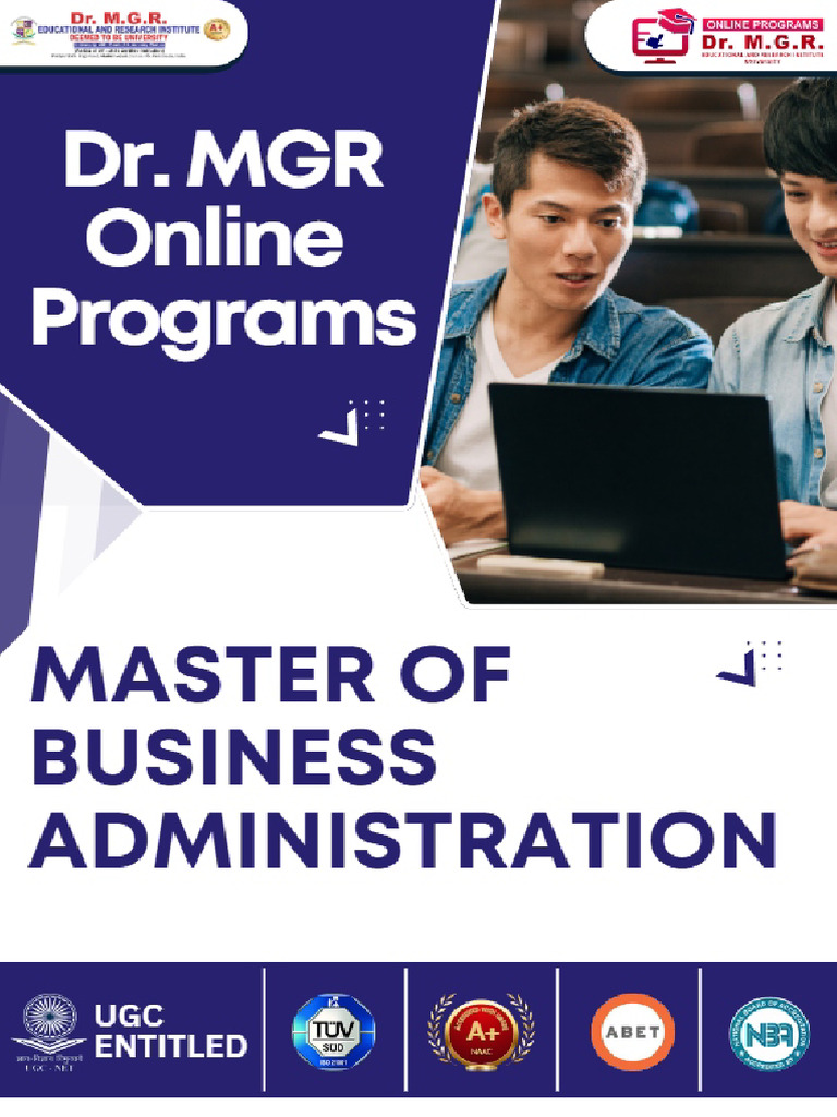 Dr. MGR MBA Compressed Brochure | PDF