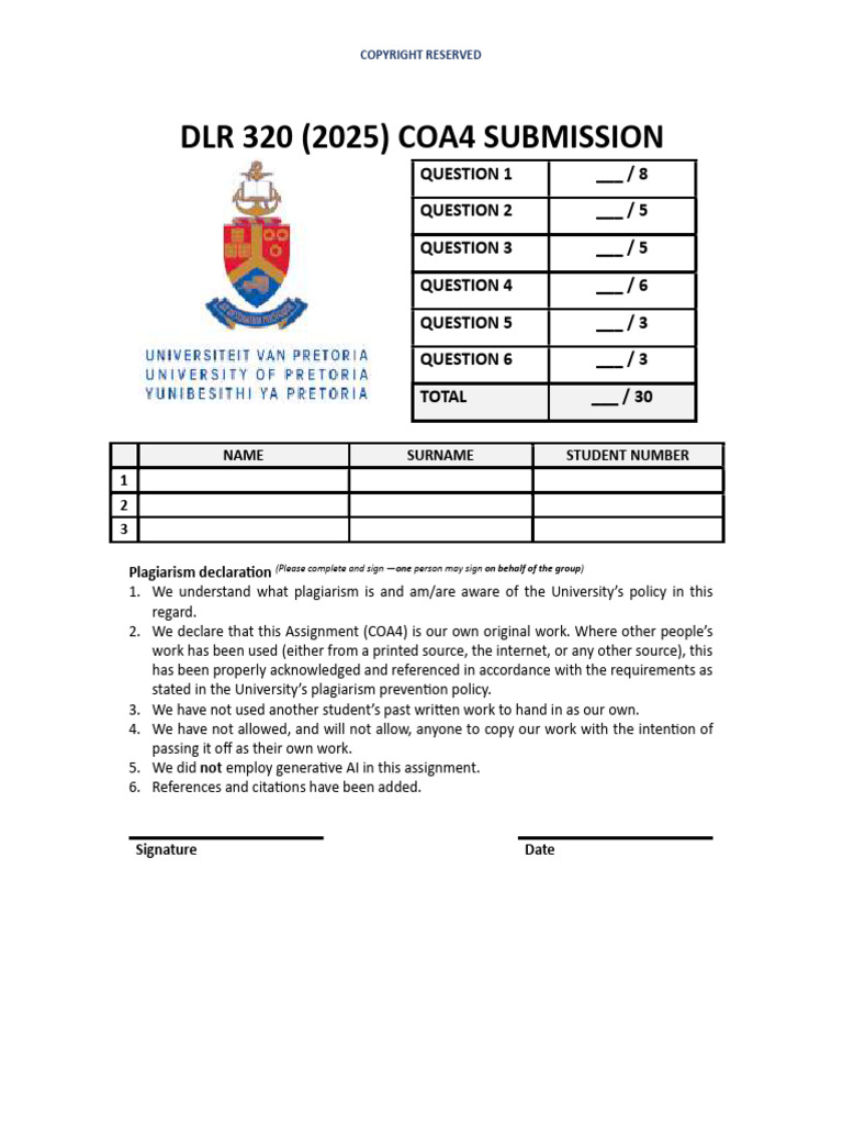 Cover Page (Print For Submission) | PDF