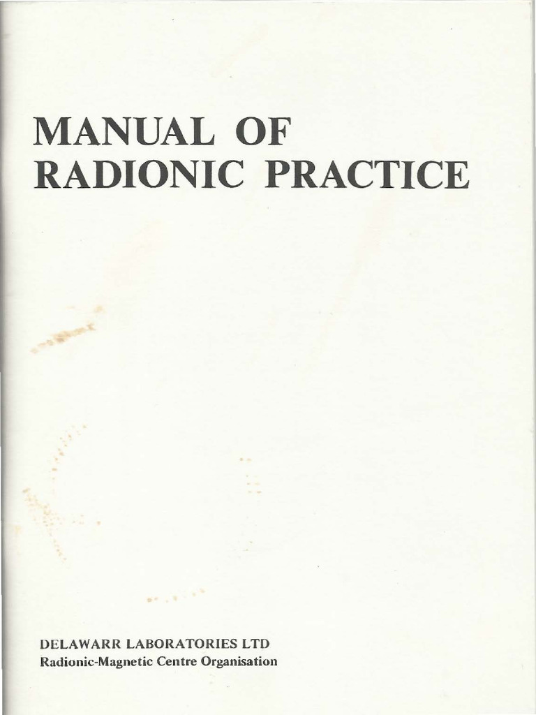 Radionic Practice Manual Overview | PDF | Dowsing | Heart