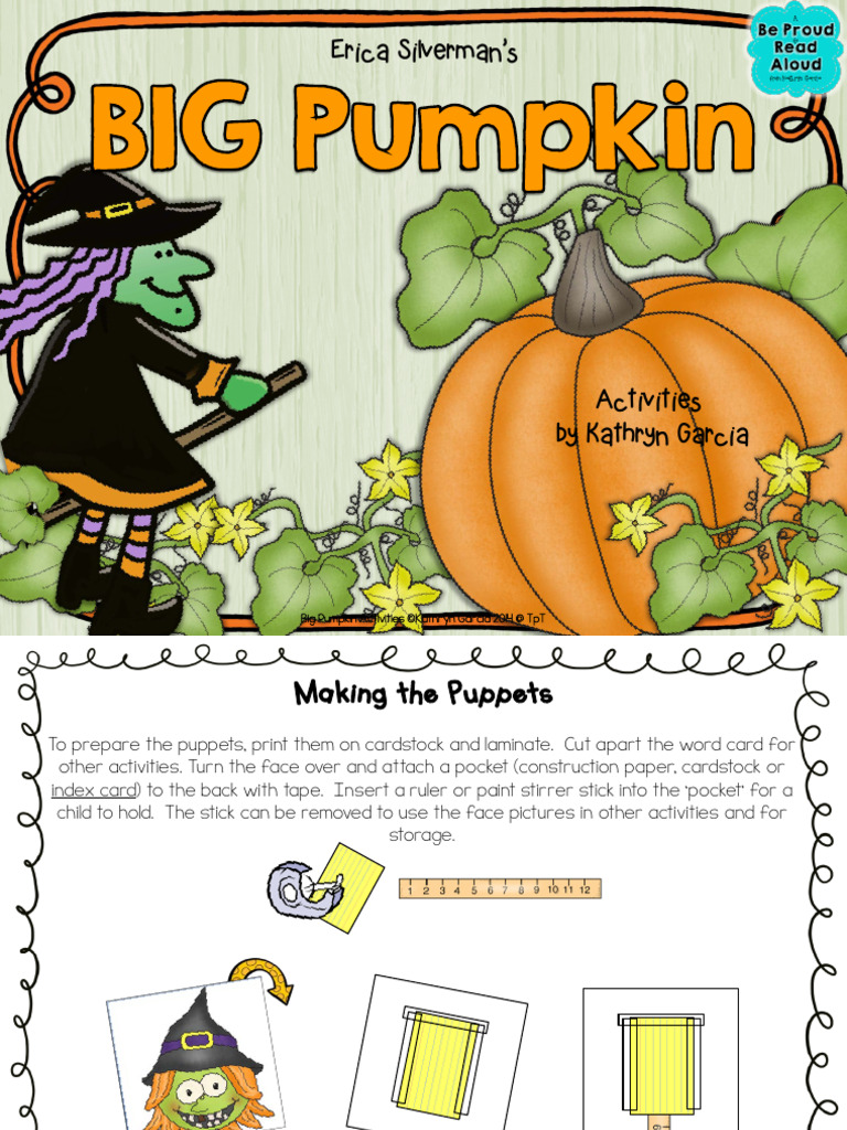 Big Pumpkin Activities For Retelling Sequencing Readers Theater | PDF ...