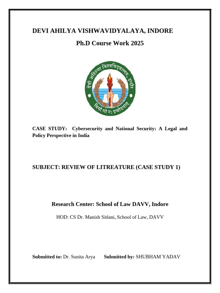 Cybersecurit Case Study | PDF | Security | Computer Security