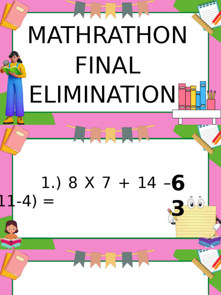 MathRathon Final Elimination Questions | PDF