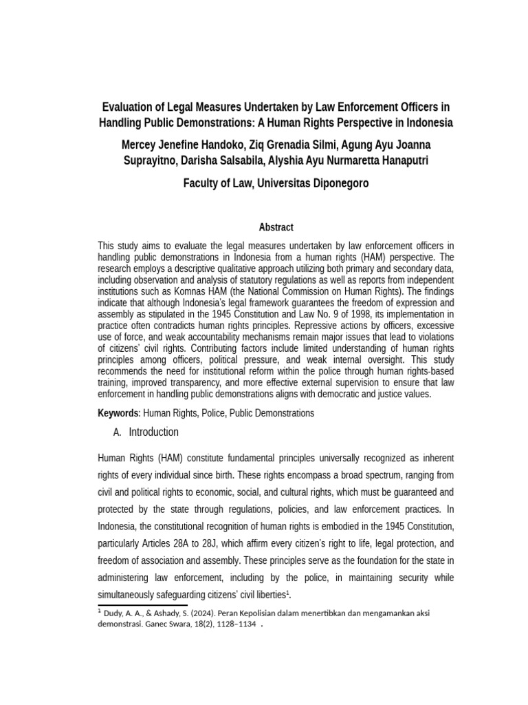 Group 4 - Evaluation of Indonesian Law Enforcement Officers | PDF ...
