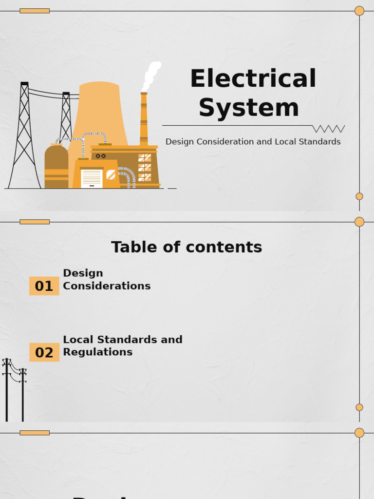 Electrical System Design & Standards Guide | PDF | Electric Power ...