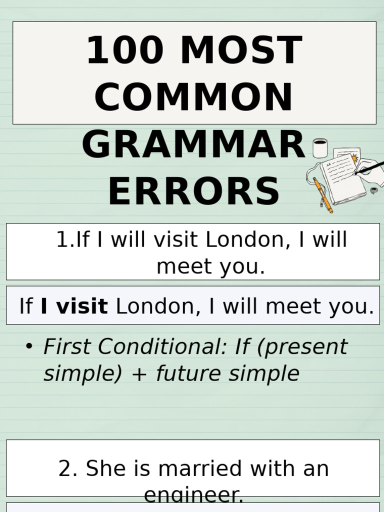 Common Grammar Mistakes Explained | PDF | Grammatical Number ...