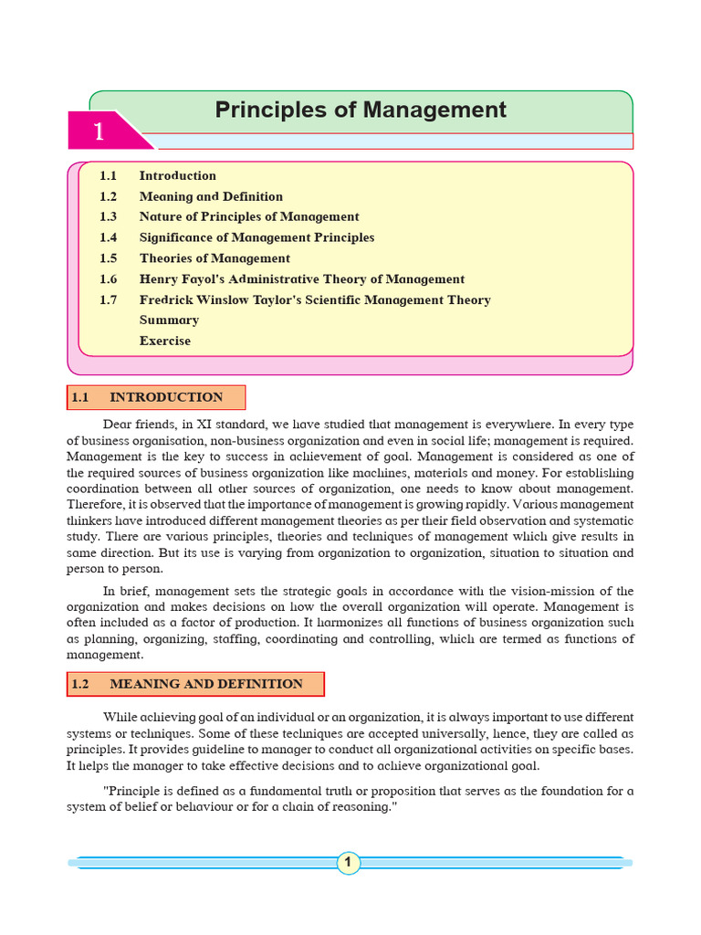 Principles of Management Explained | PDF | Cost Of Living | Business